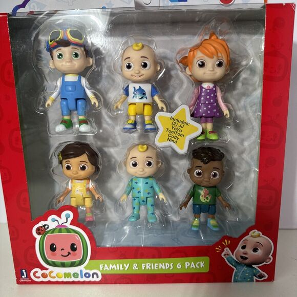 CoComelon Official Friends & Family 6 Figure Pack 3in Character Toys NEW‎ IN BOX - Picture 2 of 8